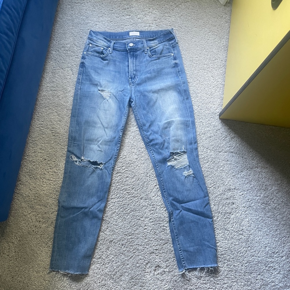 Comfy, stylish, slightly ripped jeans!
